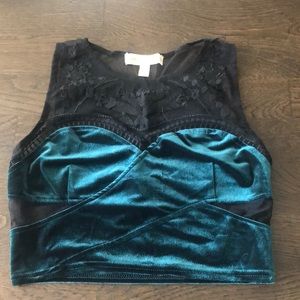 Velvet crop top